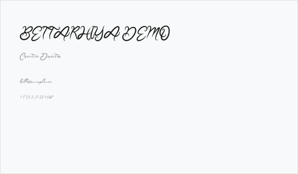 BETTARHIYA DEMO Business Card