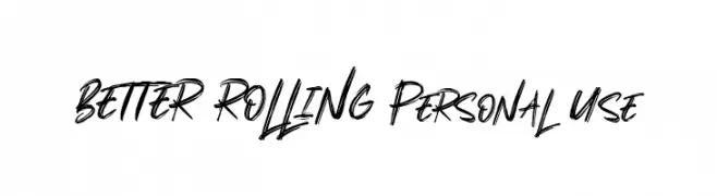 BETTER ROLLING Personal Use  フリーフォントのダウンロード