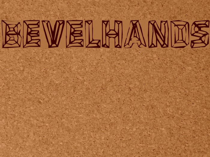 BEVELHANDS Font examples