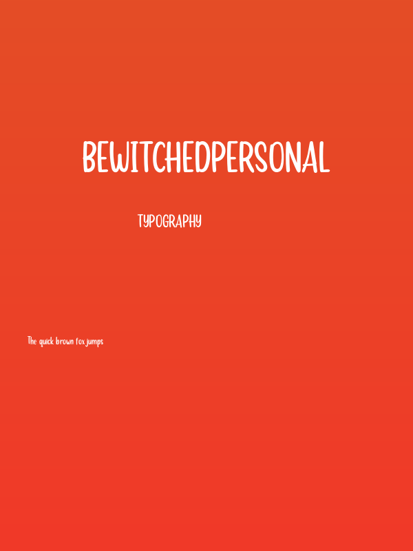 BEWITCHEDPERSONAL Poster