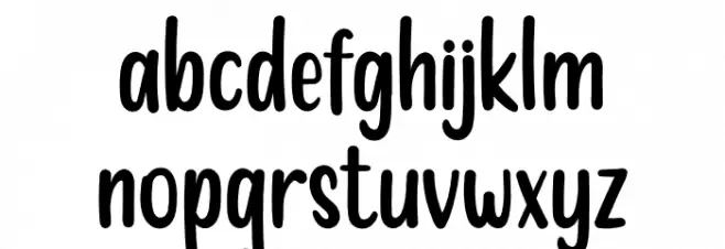 BEWITCHEDPERSONAL フォント 小文字