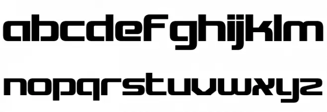 BEXTRA Regular Font LOWERCASE