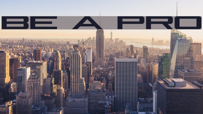 Be A Pro Font examples
