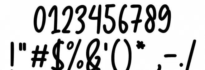 Be Childish Font OTHER CHARS