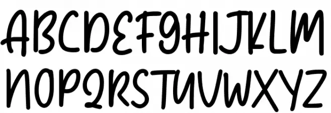 Be Childish Font UPPERCASE