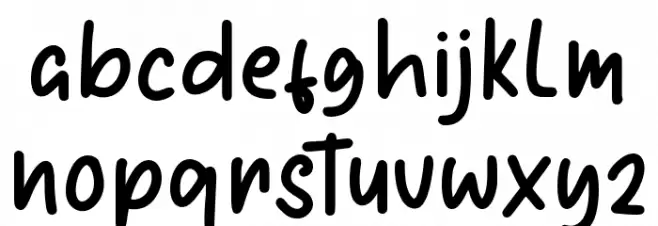 Be Childish Font LOWERCASE