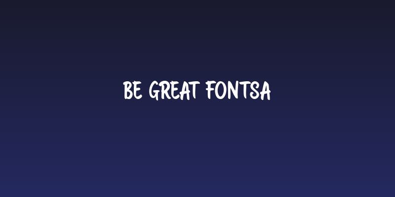 Be Great Fontsa Social Header
