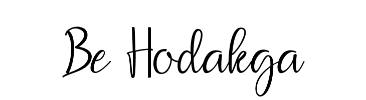 Be Hodakga  नि: शुल्क फ़ॉन्ट्स डाउनलोड