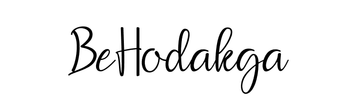 Be Hodakga  Frei Schriftart Herunterladen
