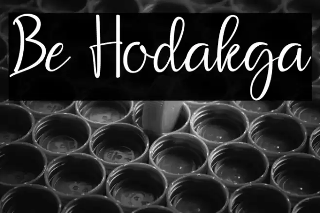 Be Hodakga Font examples