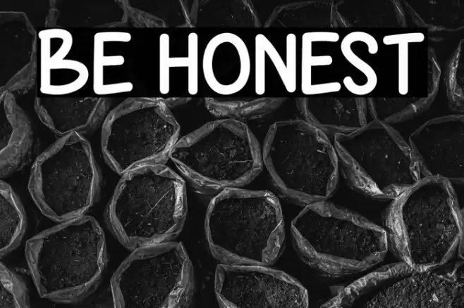 Be Honest Font examples
