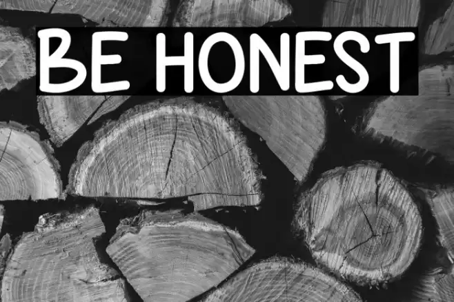 Be Honest Font examples
