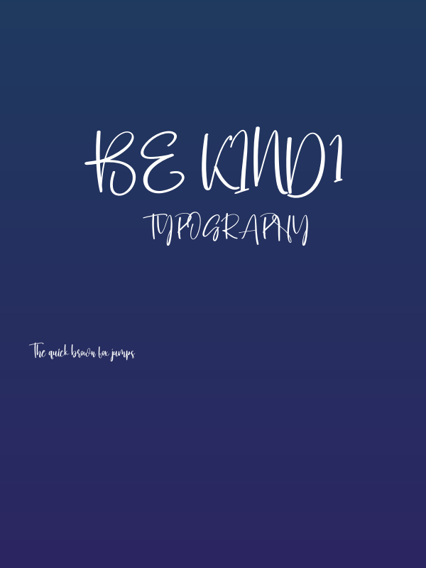Be Kind1 Poster