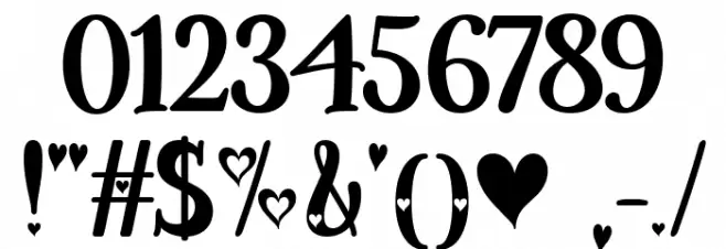 Be My Glittertine Font OTHER CHARS