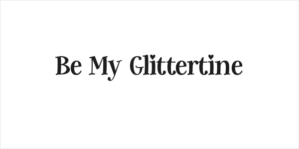 Be My Glittertine Logo