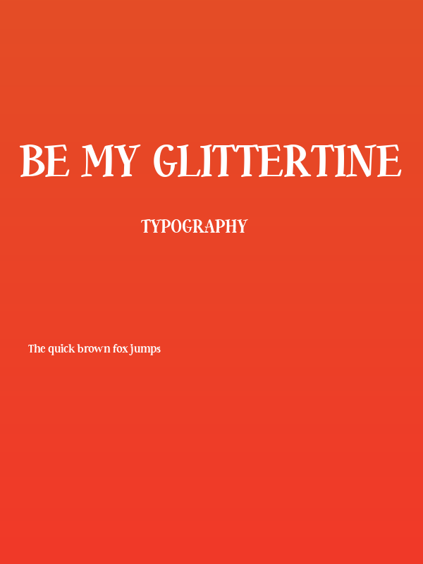 Be My Glittertine Poster