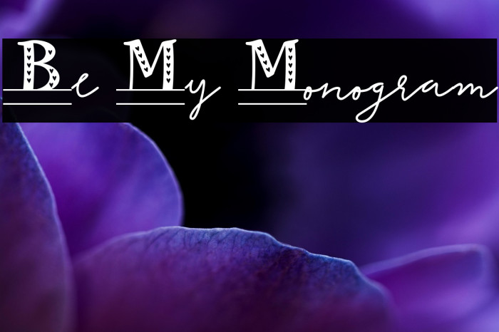 Be My Monogram Example 3