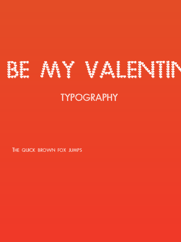 Be My Valentine Poster