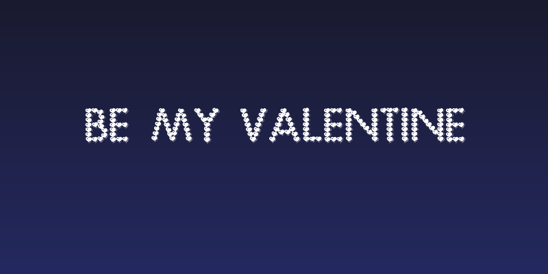 Be My Valentine Social Header
