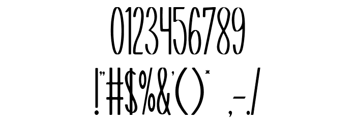 Be Natural Font OTHER CHARS