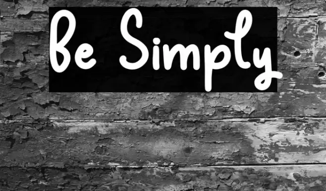 Be Simply Font examples