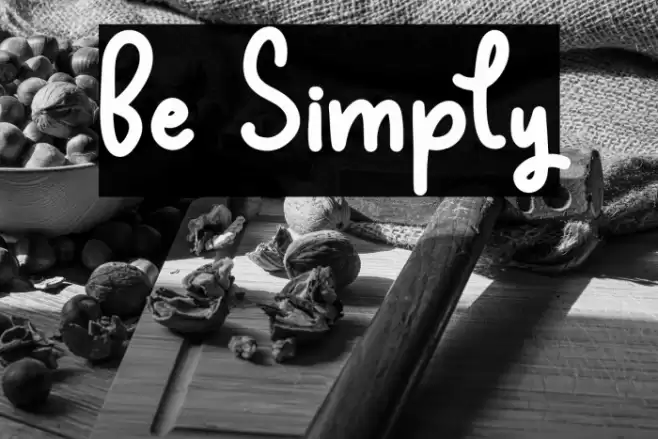 Be Simply Font examples