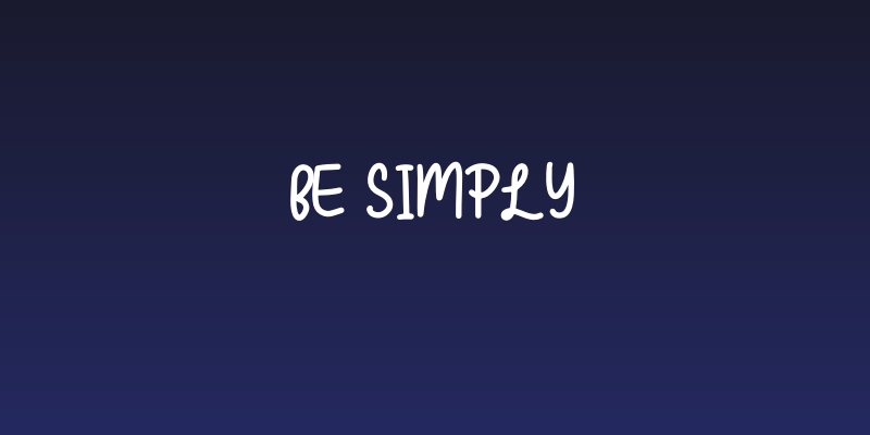 Be Simply Social Header