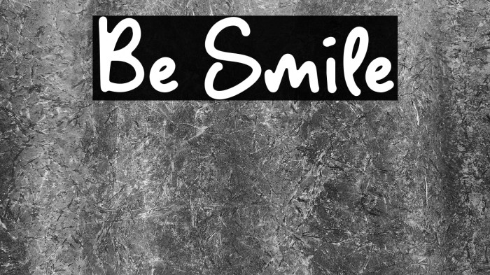 Be Smile Example 1