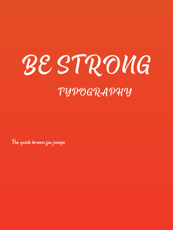 Be Strong Poster