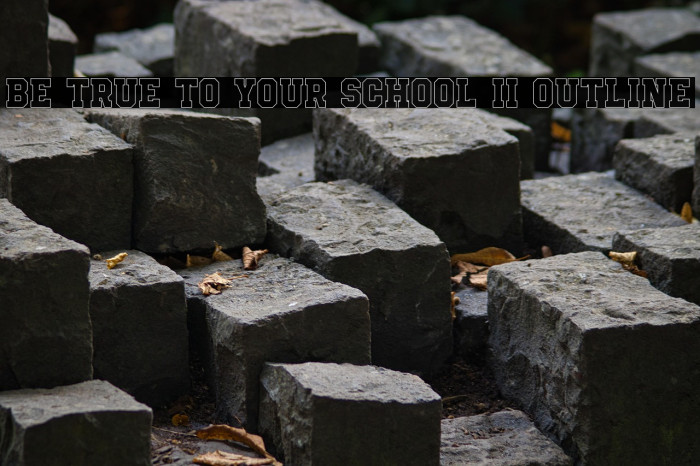 Be True To Your School II Outline Example 2