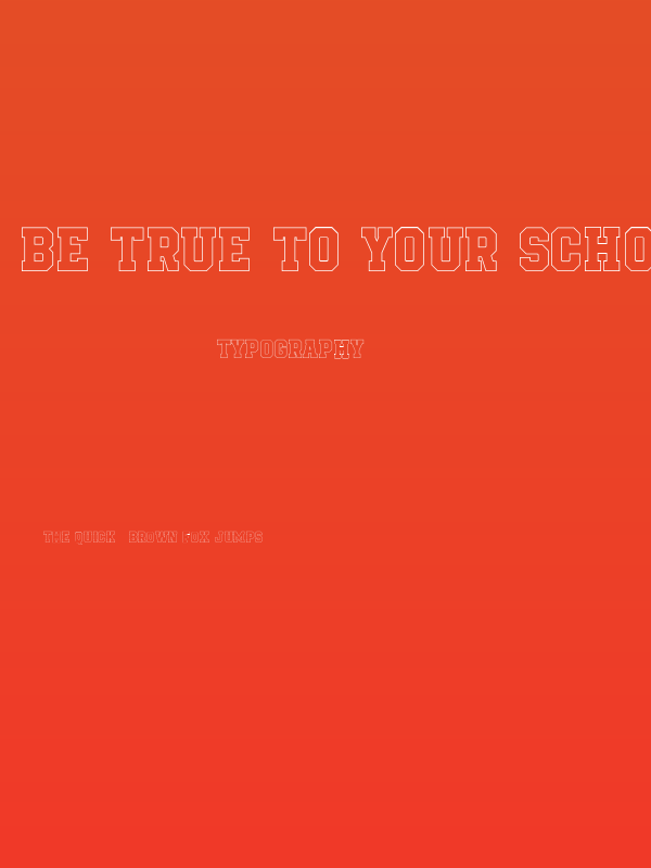 Be True To Your School II Outline Poster
