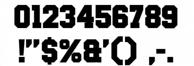 Be True To Your School II Solid Font OTHER CHARS