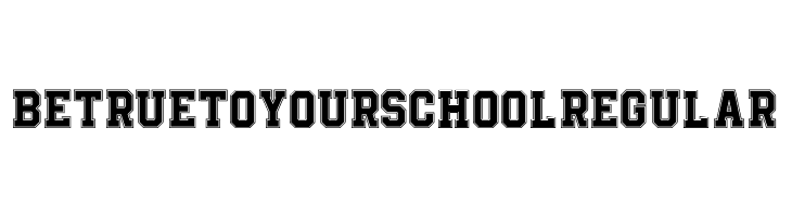 Be True To Your School Regular  Frei Schriftart Herunterladen