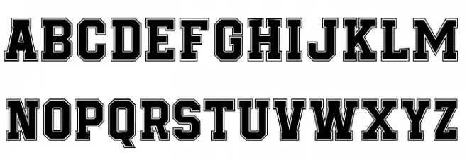 Be True To Your School Regular Шрифта ВЕРХНИЙ