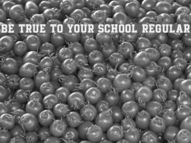 Be True To Your School Regular Font examples