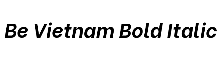 Be Vietnam Bold Italic  les polices de caractères gratuit tlcharger
