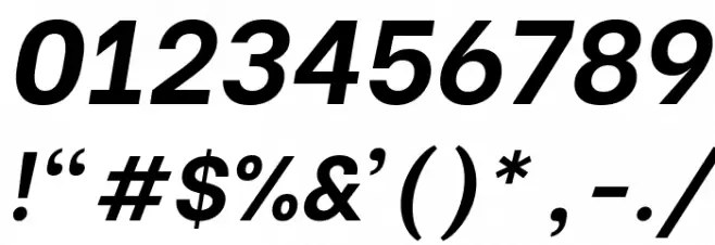 Be Vietnam Bold Italic Font OTHER CHARS