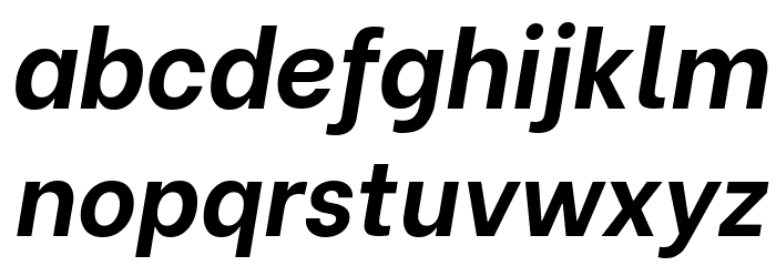 Be Vietnam Bold Italic Font LOWERCASE
