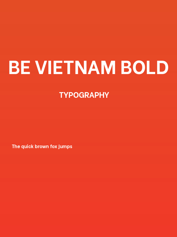 Be Vietnam Bold Poster