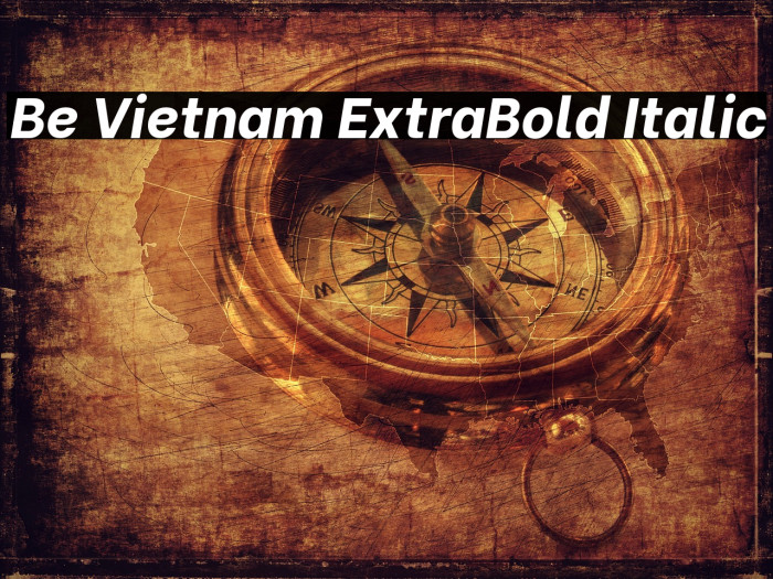 Be Vietnam ExtraBold Italic Font examples