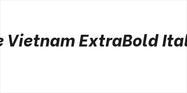 Be Vietnam ExtraBold Italic Logo