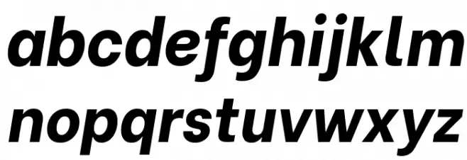 Be Vietnam ExtraBold Italic Font LOWERCASE