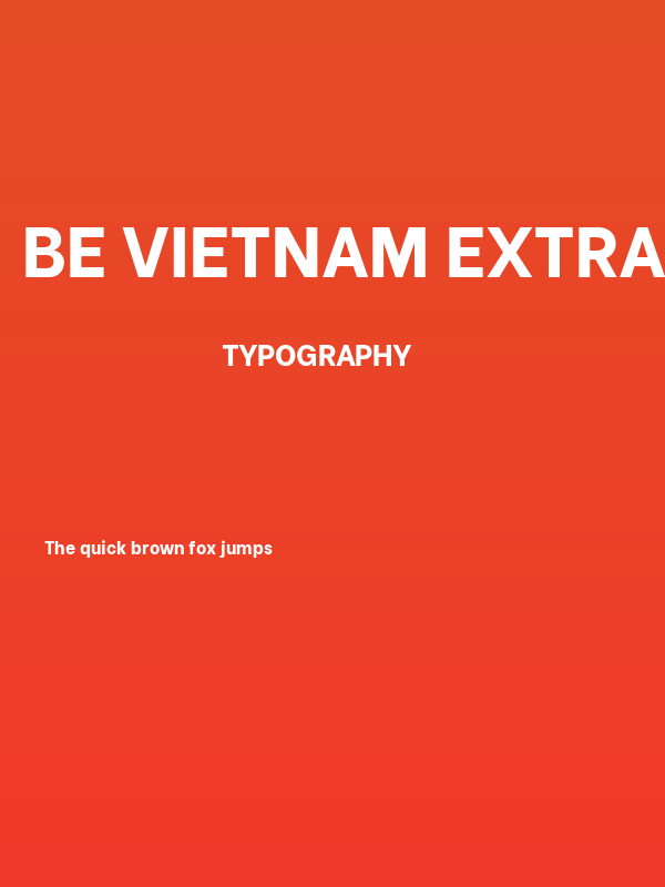 Be Vietnam ExtraBold Poster