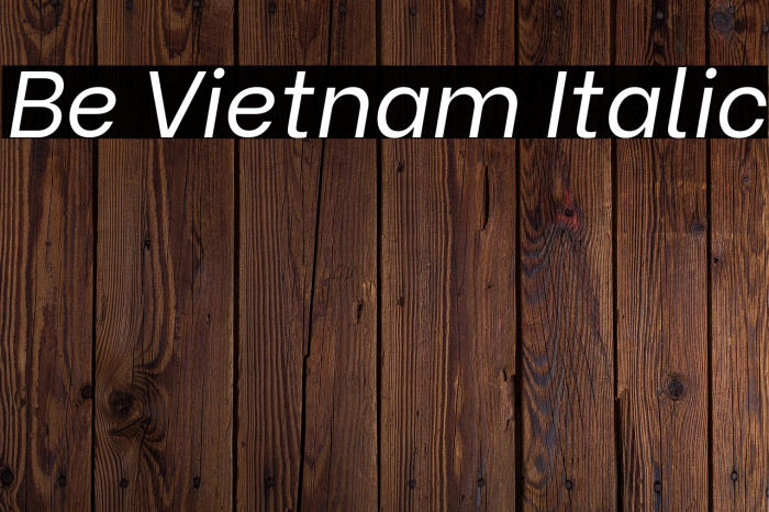 Be Vietnam Italic Font examples