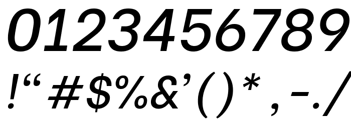 Be Vietnam Medium Italic Font OTHER CHARS