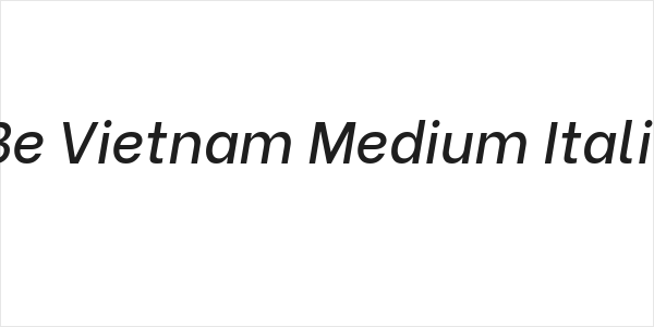 Be Vietnam Medium Italic Logo