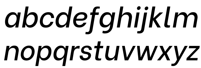Be Vietnam Medium Italic Font LOWERCASE