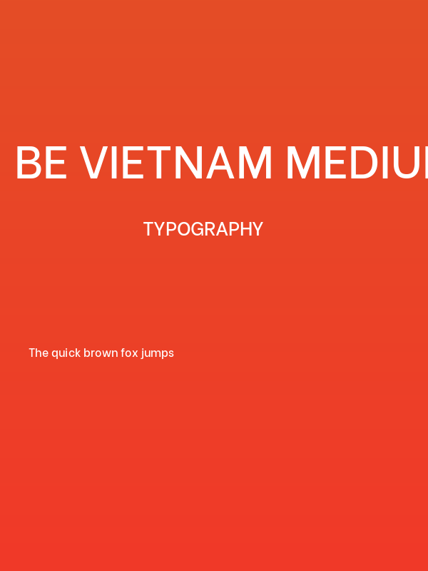 Be Vietnam Medium Poster