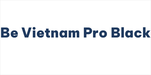 Be Vietnam Pro Black Logo