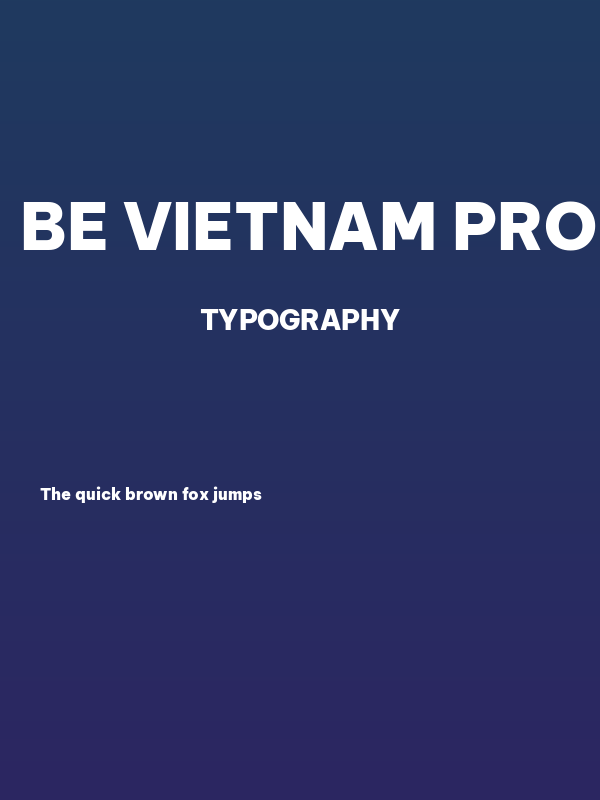 Be Vietnam Pro Black Poster
